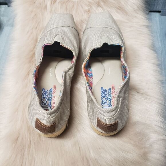 Bobs Skechers Women's Canvas Wedges Flats l - Picture 4 of 7